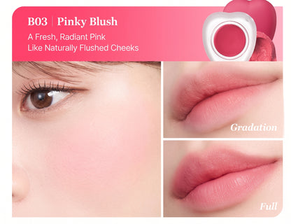 TROISTOUCH HEART PAIRING LIP & CHEEK BLUR POT